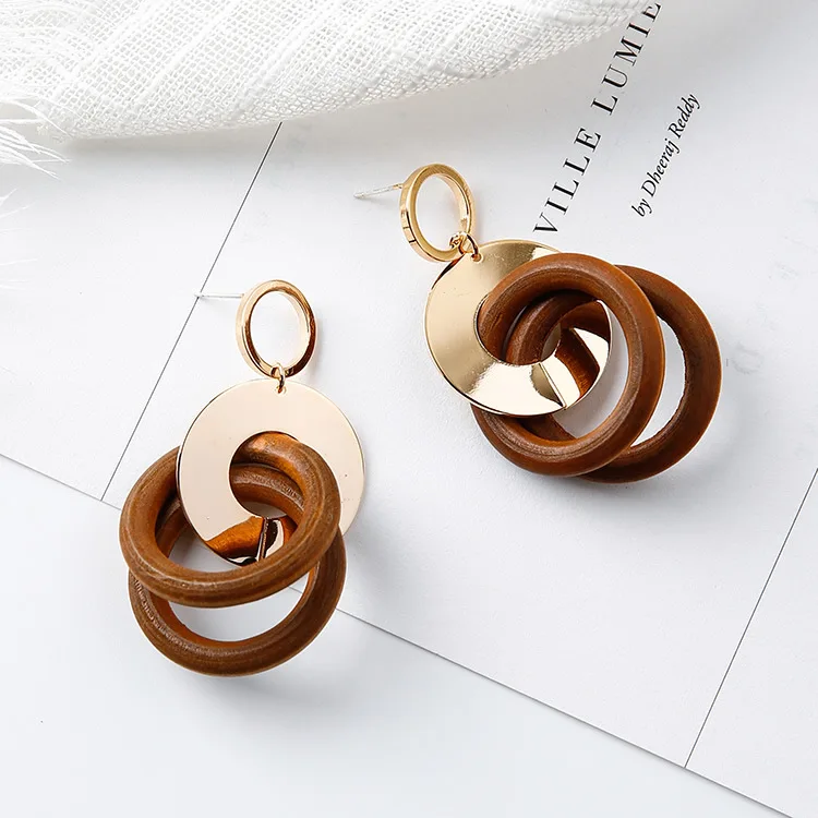 2017 корейские простые геометрические серьги для женщин аксессуары модный