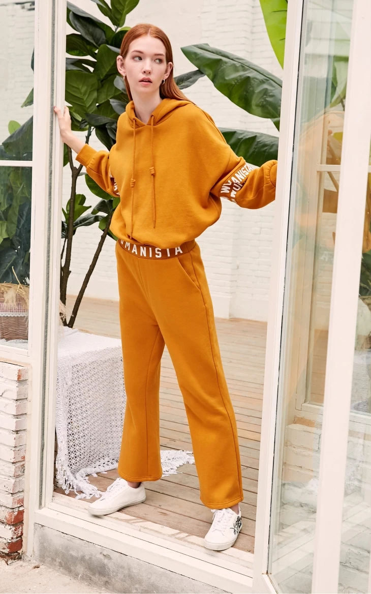 Vero Moda Весна и Лето Письмо печати утолщенные пижамные брюки | 3184R2502