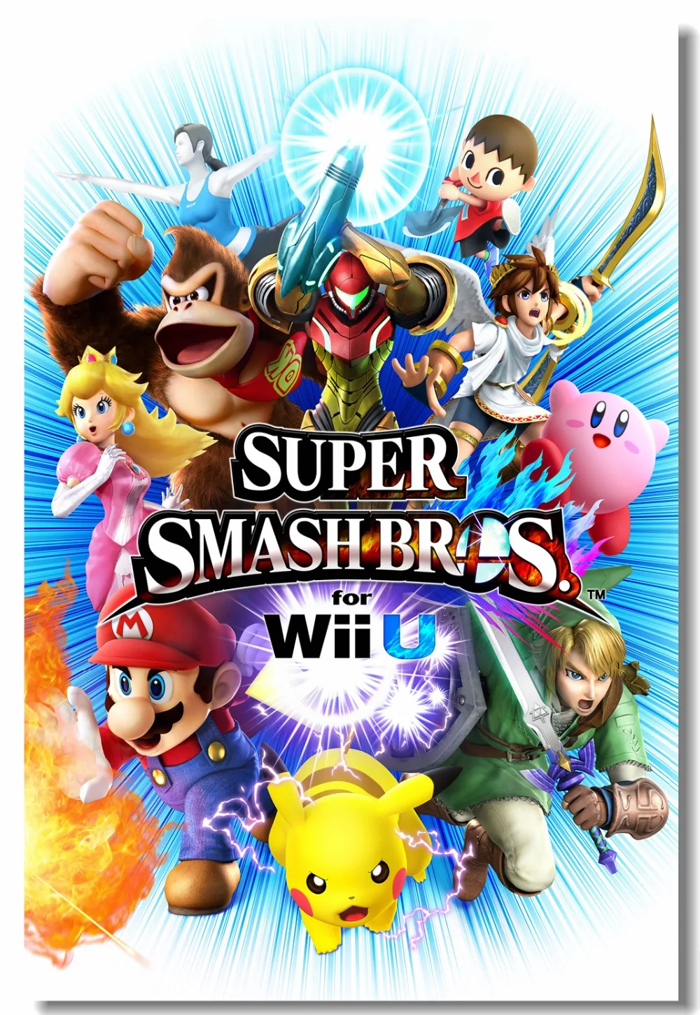 Пользовательские холст настенные наклейки Super Smash Bros WiiU 3DS постер Супер Марио