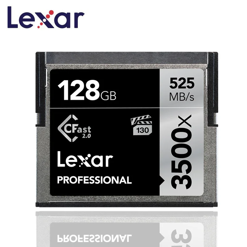 Профессиональная компактная флеш карта Lexar CF памяти 128 ГБ CFast2.0 3500x 525 МБ/с./с carte memoire