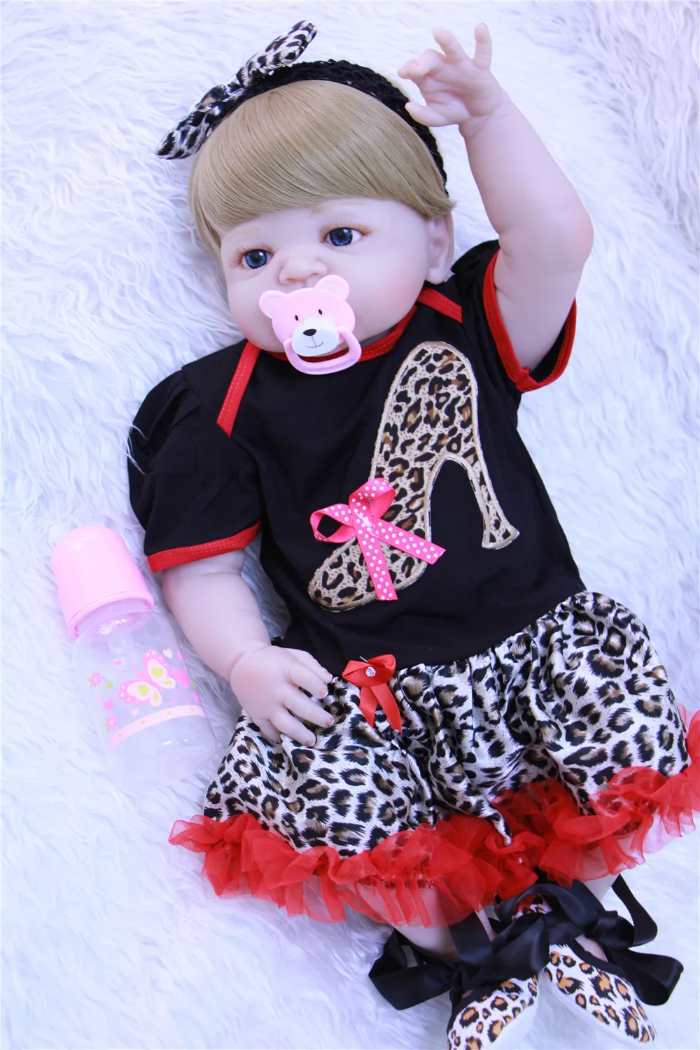 Dollmai 55 см bebe reborn 22 &quotДевочка Кукла полное Силиконовое тело Младенцы принцесса