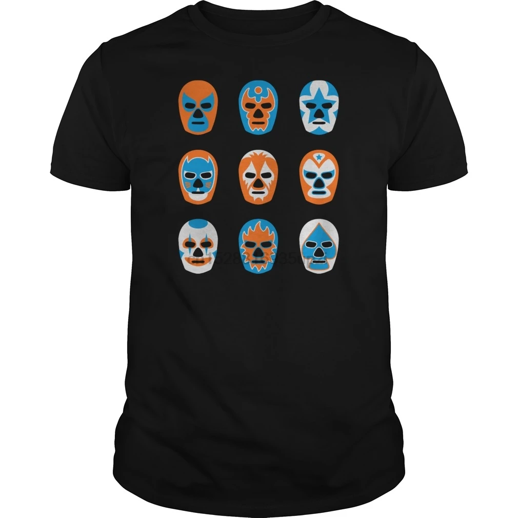 Мужская футболка с коротким рукавом lucha libre masks для мужчин и женщин|Мужские