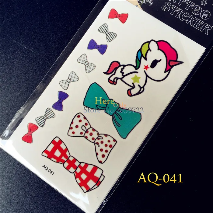 1 шт. новый дизайн Летний стиль цветные наклейки с бантом тату HAQ41 маленькая