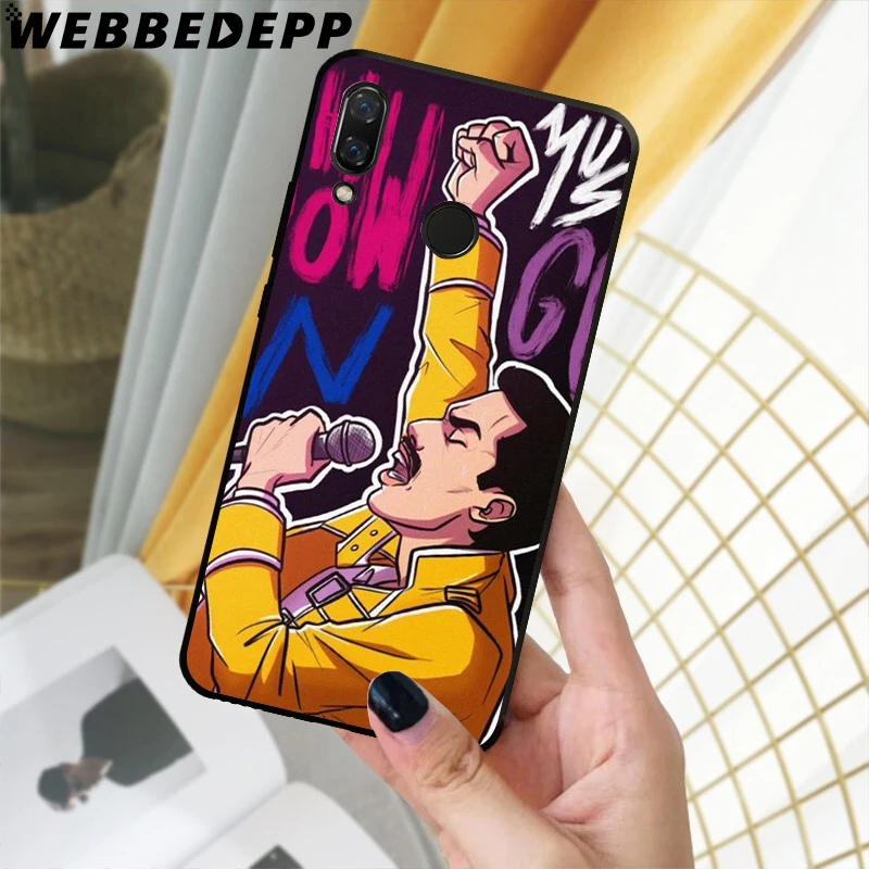 WEBBEDEPP чехол Freddie Mercury Queen band из мягкого ТПУ для Xiaomi Redmi GO Note 4 4X 5 6 pro 5A Prime 7 Pro|Бамперы| |
