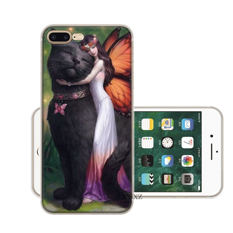 Чехол с милым котом Desxz для iPhone 7 8 6 6s Plus 11 Pro X XR XS Max 5 5S SE |