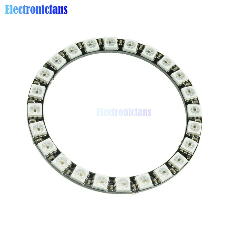 WS2812B модуль полосы 24 бит X WS2812 5050 RGB светодиодная кольцесветильник лампа с