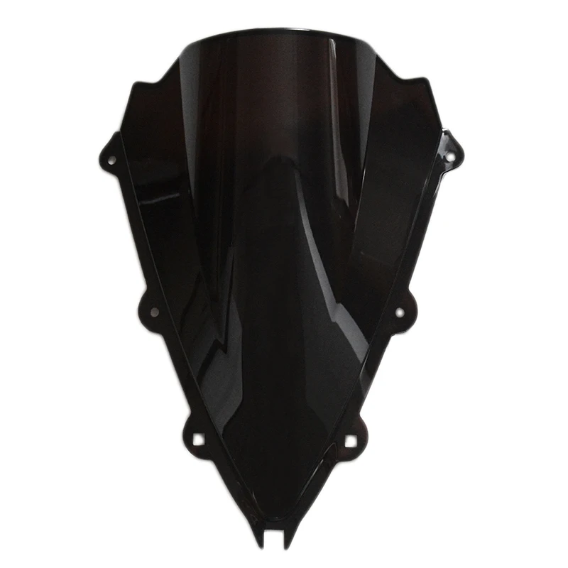 Новая Черная обтекатель для ветрового стекла мотоцикла с двойными пузырьками