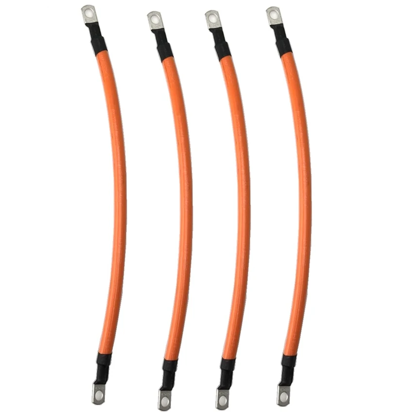 4 шт. высокое качество 2 AWG Чистая медь кабель для подключения батареи 35 см длина