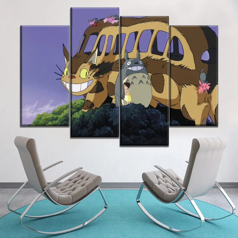 Картины для дома декоративный холст Catbus и Totoro 1 шт. мультяшный фильм мой сосед