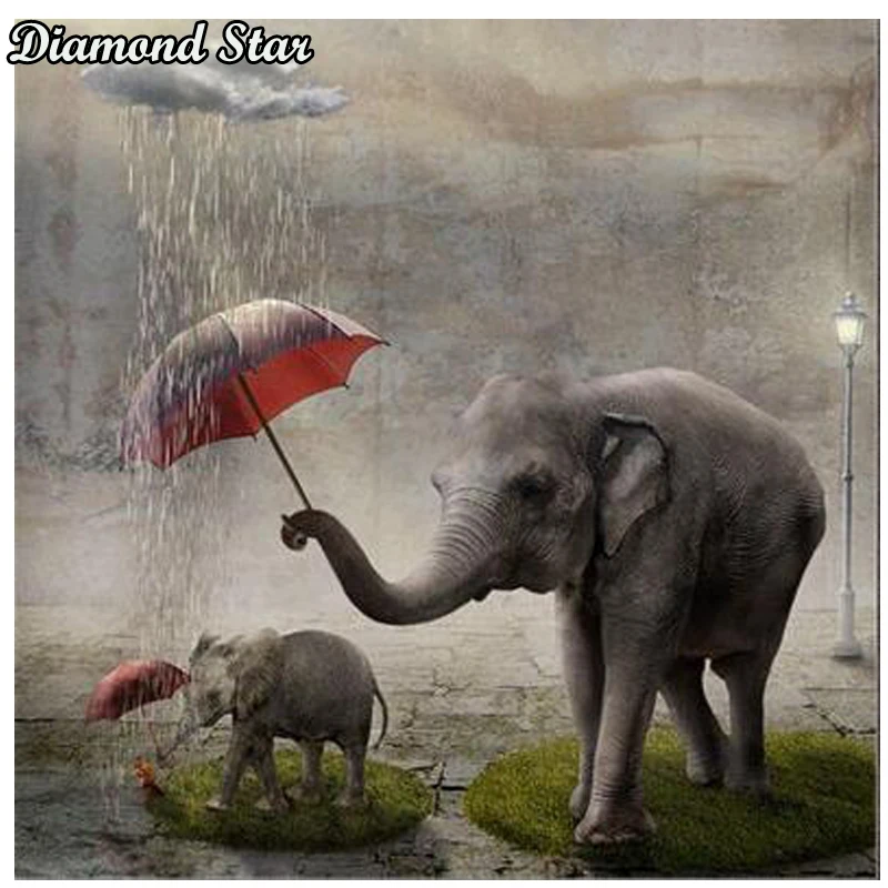

diy diamond embroidery Elephant Home Decoration Diamond Painting animal Square Mosaic Decoration Needlework Gift