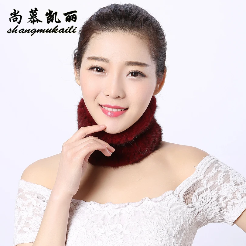 Россия шарфы норки кольцо 13 см 2018 г. зимние плотные теплые глушитель шейный