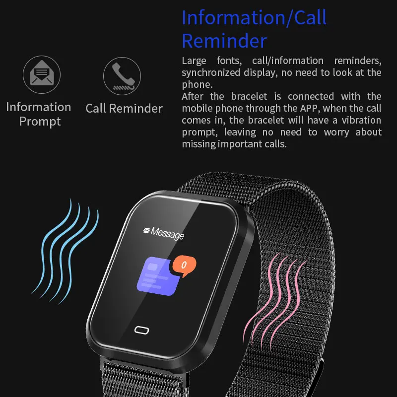 

2019 new arrival smart bracelet band Fitness Tracker Heart Rate Monitor Sports Health Bluetooth Smart Band call reminder Men
