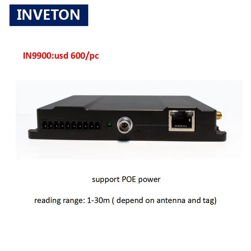 Система Linux POE Impinj R2000 чип uhf Считыватель rfid/connect 8 внешних антенн rfid считыватель для