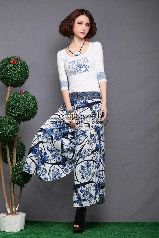 В китайском этническом синий и белый ткань мягкий хлопок белье материал ремесел