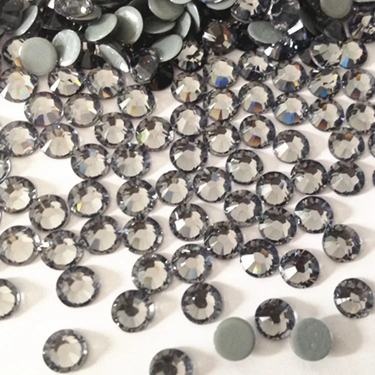 Ss20 Черный бриллиант горный хрусталь Горячая фиксация кристалл для одежды. 1440 шт