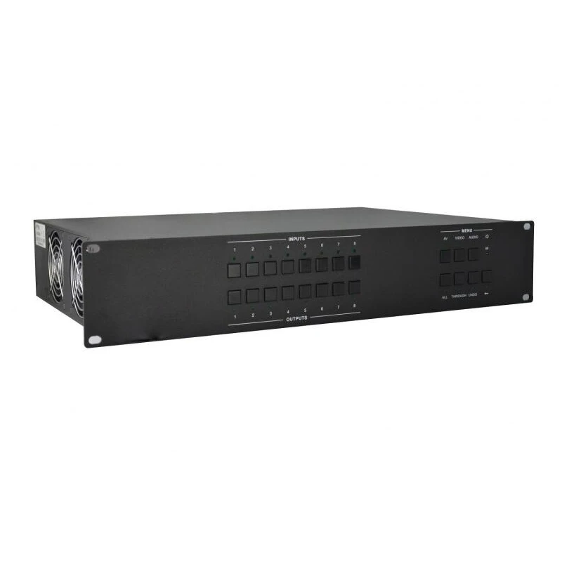 DVI matrix 8X8 swither splitter 8 in out Matrix Swither Splitter с аудио и RS232 IR Control|splitter dvi|dvi male femaledvi dvi |