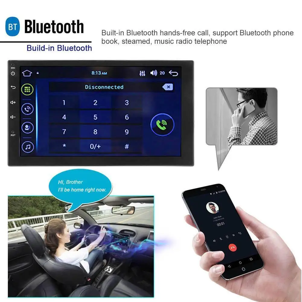 Автомагнитола 7 дюймов Android 1 MP5 4 ядра 3G Wi Fi 2DIN GPS FM передатчик|MP4 и плееры для авто| |
