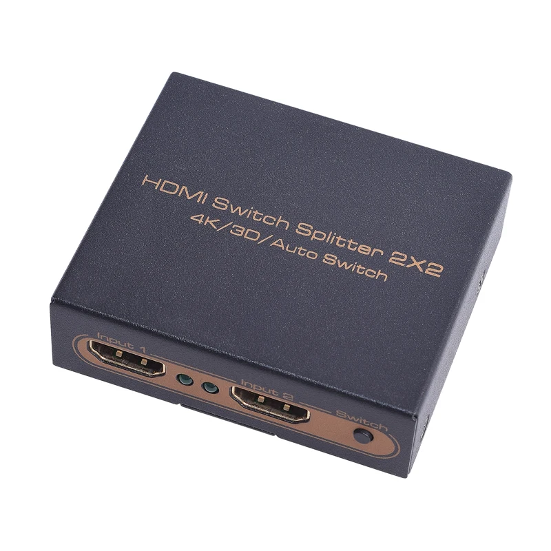 4K HDMI сплиттер 2X2 коммутатор 2 в выход для apple TV STB dvd плеер HDTV PC ноутбук|Кабели HDMI| |