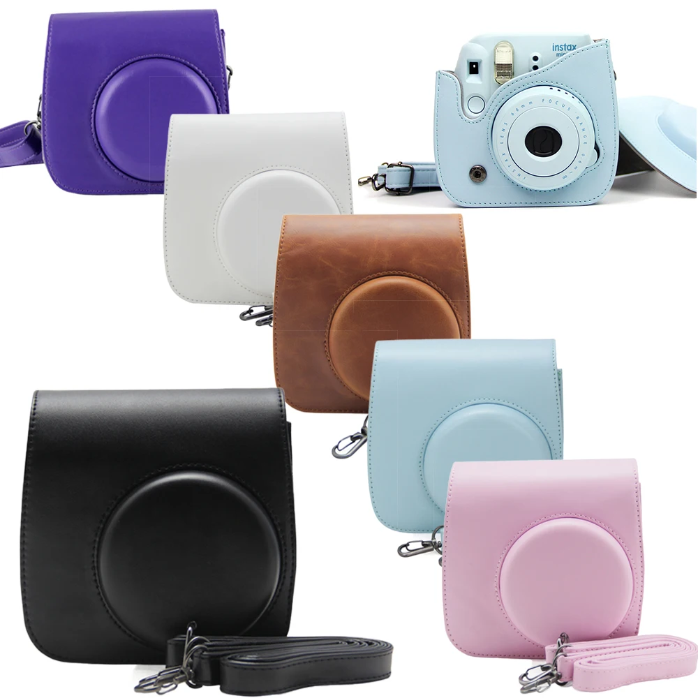 Сумка-чехол из искусственной кожи с плечевым ремнем для Fujifilm Instax Mini 8 Mini 9 камера моментальной печати+ фильтр+ альбом+ объектив для селфи