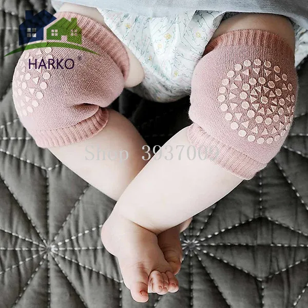 Мягкие противоскользящие наколенники для ползания, наколенники, получёсаный хлопок, махровые, для младенцев, детей, безопасность