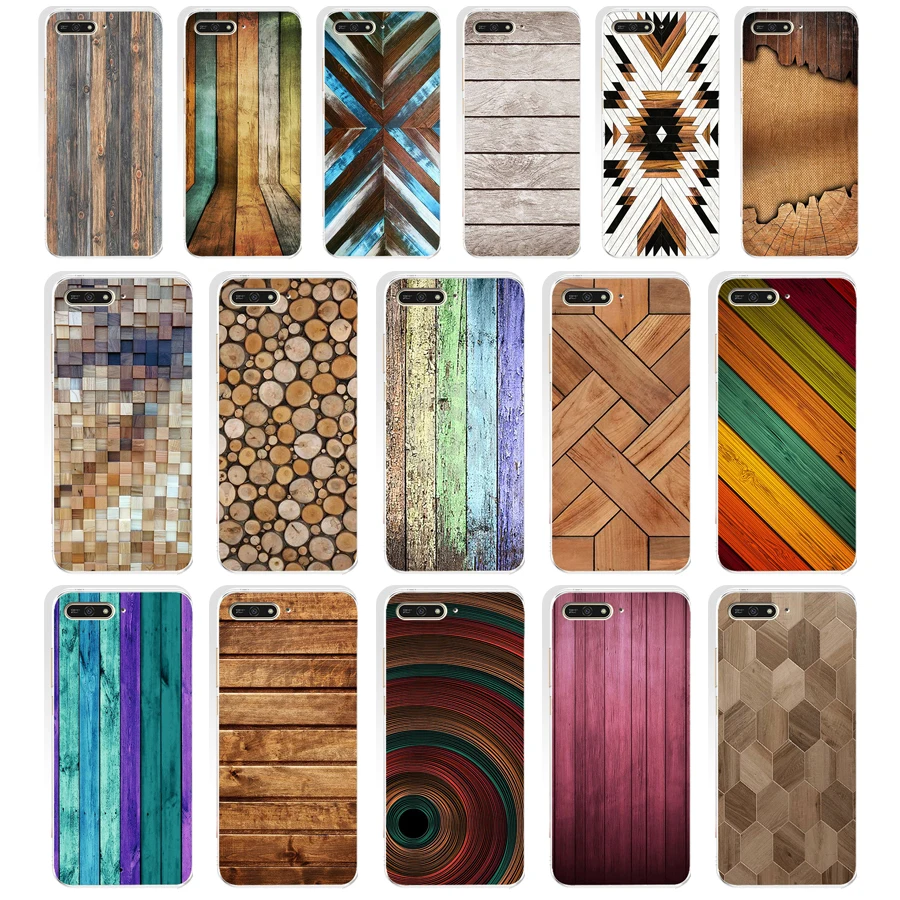 Мягкий силиконовый тпу чехол 136SD в деревянном стиле для huawei Honor 7c 7x 7a pro P20 Nova 2i