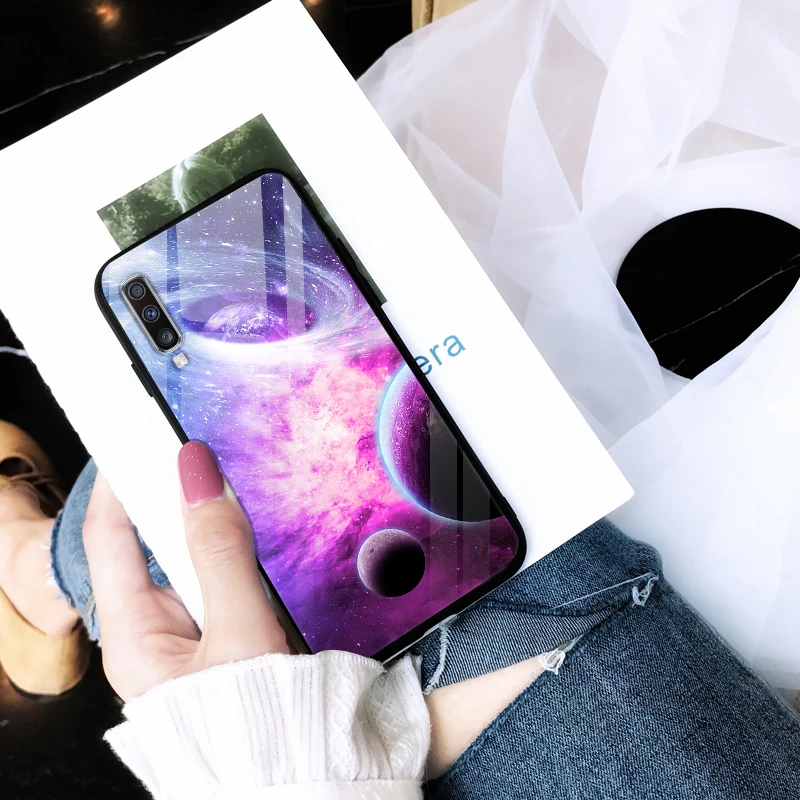 Для samsung Galaxy A70 чехол из закаленного стекла жесткий чехол s чехол для samsung Galaxy A70 чехол A705F Чехлы A 70 чехол для телефона
