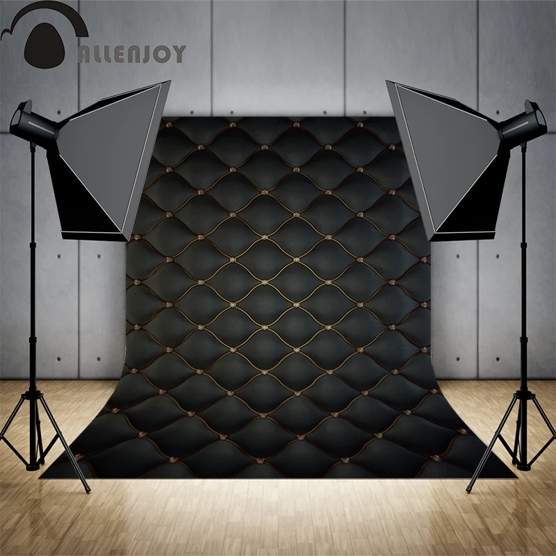Allenjoy фон для фотосессий черный изголовье кровати золотой бриллиант модные