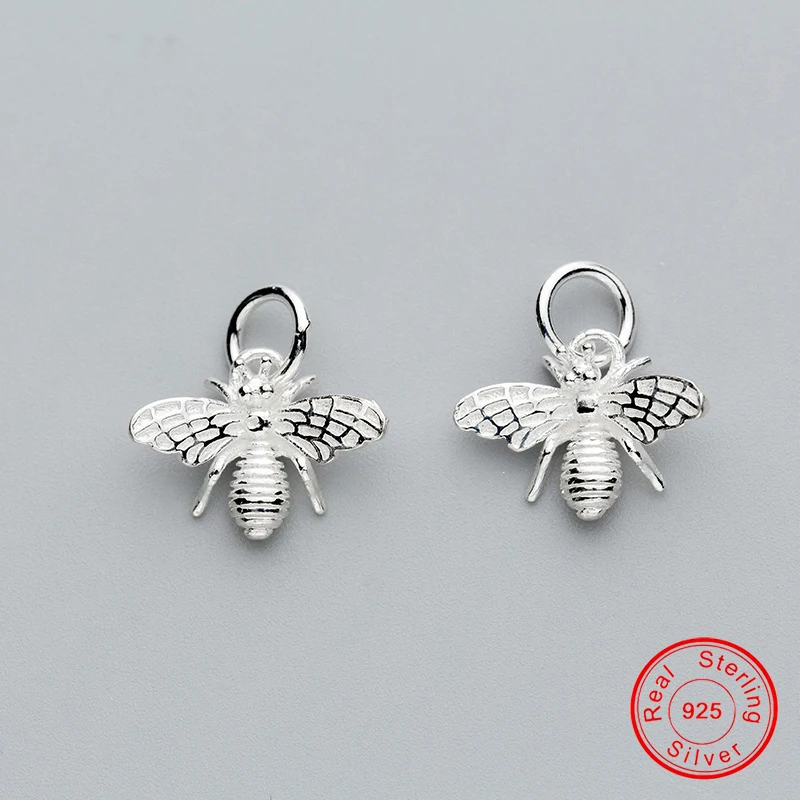 

UQBing 1Piece Genuine 925 Sterling Silver Pendant Charm Animal Bee For DIY Bracelet Bangle Necklaces Women Jewelry