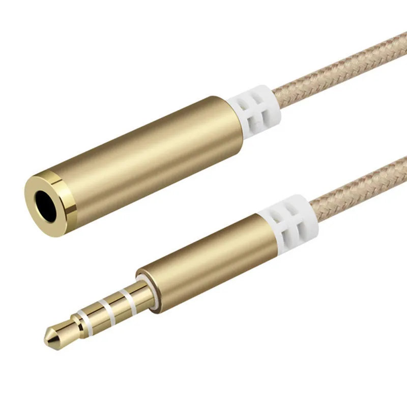 Earphone Extension Cord 4 Sections 3.5MM 100cm Male To Female Audio Cable Braided Wire Phone Aux for Computer|earphone extension cord|audio