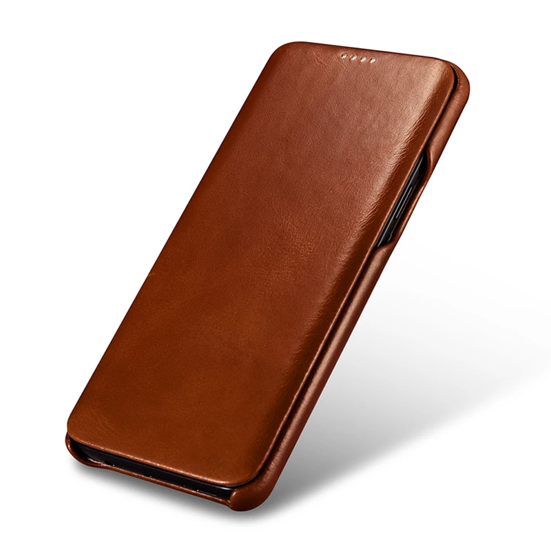 Оригинальный чехол ICARER из натуральной кожи с откидной крышкой для Samsung Galaxy S9/ S9 Plus