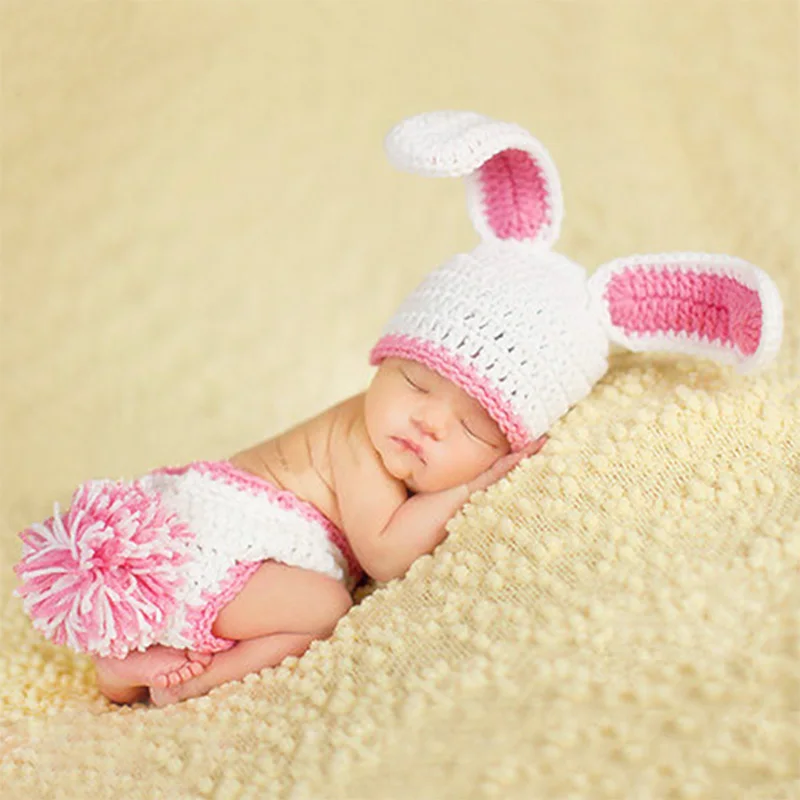 Реквизит для фотосъемки новорожденных милый костюм с кроликом аксессуары