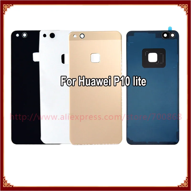 Сзади Батарея чехол для Huawei P10 Lite двери Корпус задняя крышка Стекло случае