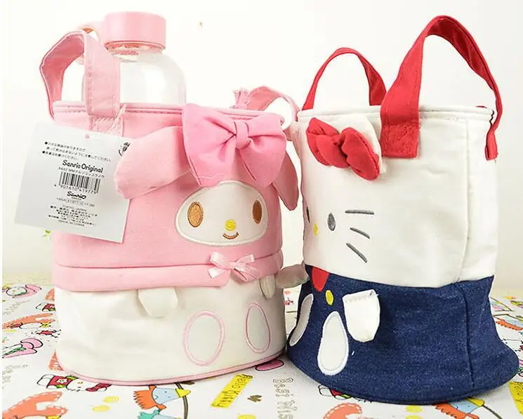5 шт/лот) Kawaii Bowknot Melody Barrel дизайн Холщовая Сумка для хранения косметики Органайзер