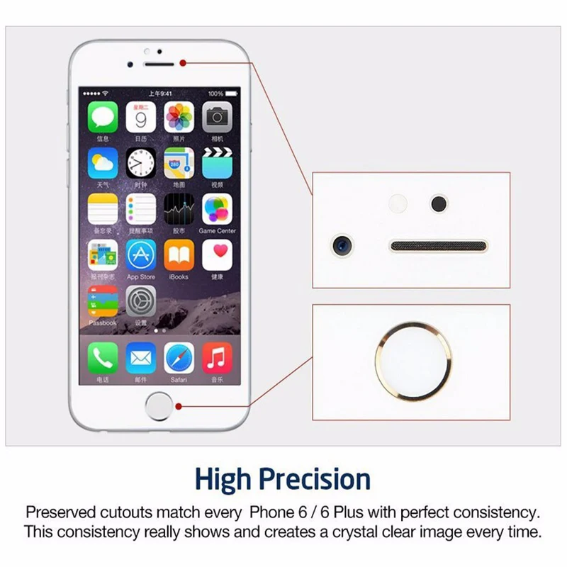Защитное стекло закаленное 3D с закругленными краями для apple iphone 8 7 6plus | Мобильные
