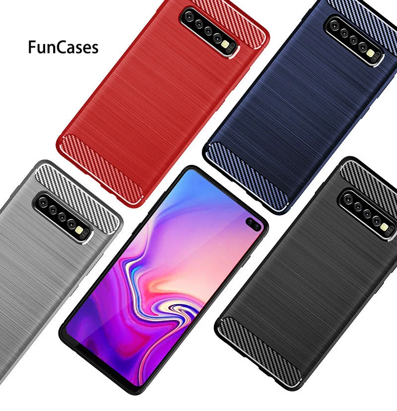 Силикон из углеродного волокна Мягкий чехол для задней крышки samsung M20 M10 A6 A8 J4 J6