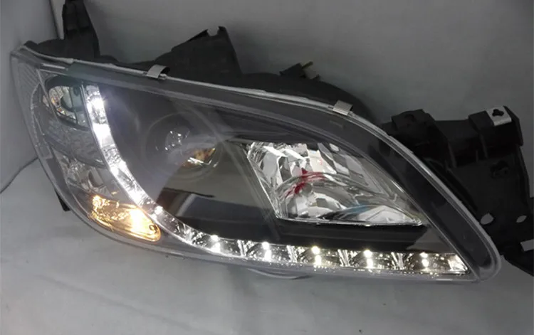 2 шт. автомобильный стиль светодиодный фары для Mazda 3 2006-2012 для головной лампы светодиодный DRL Объектив двойной луч H7 HID Xenon Биксеноновые линзы