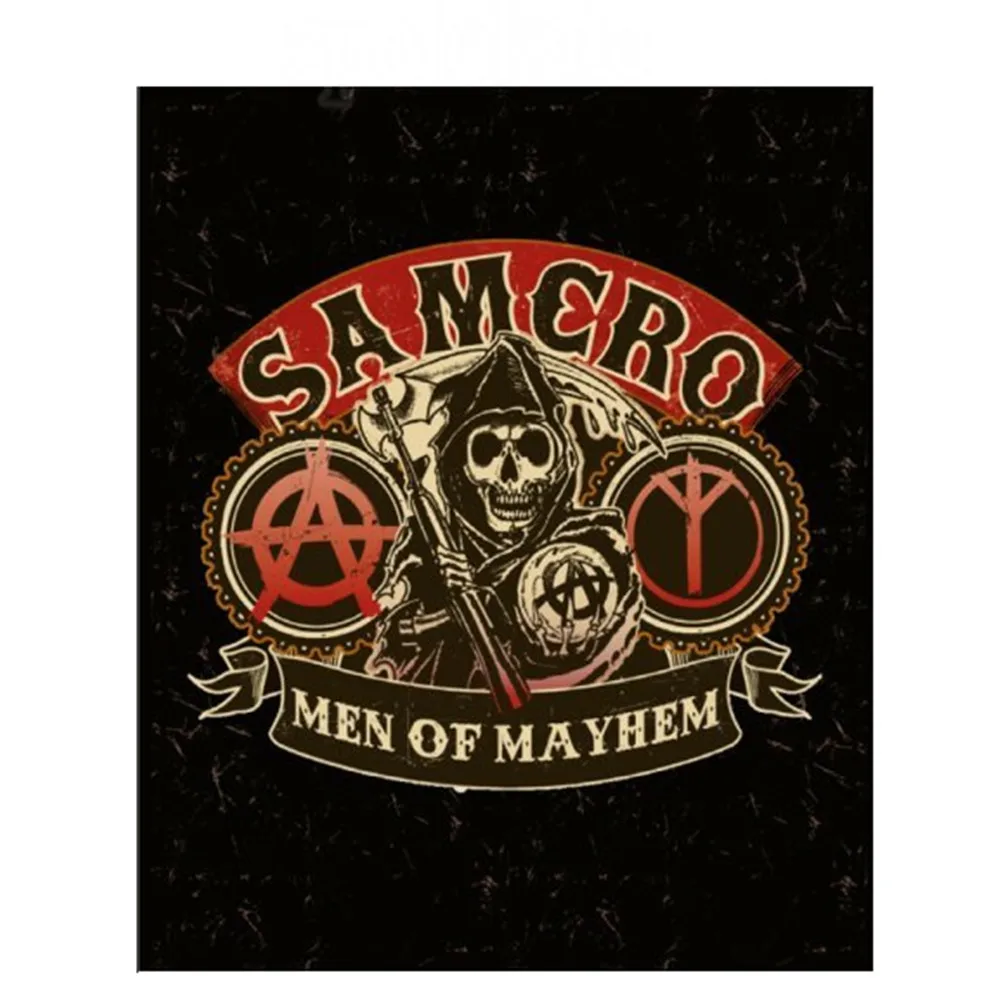 Sons of Anarchy Luxury Plush Throw Raschel Blanket--Samcro-Men Mayhem | Дом и сад