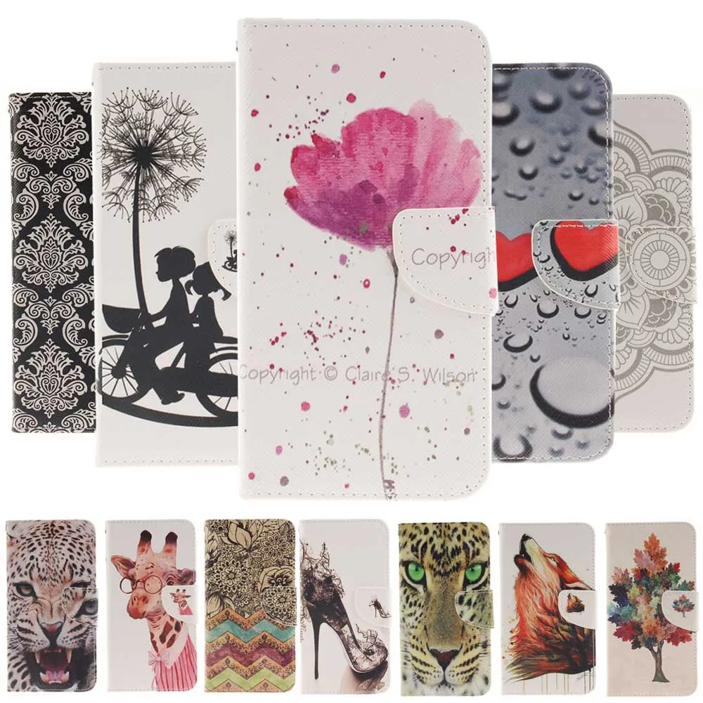 Модный чехол из искусственной кожи с рисунком для Sony Xperia C6 XZ XA1 Plus XZ1 Compact Mini XA2 Ultra