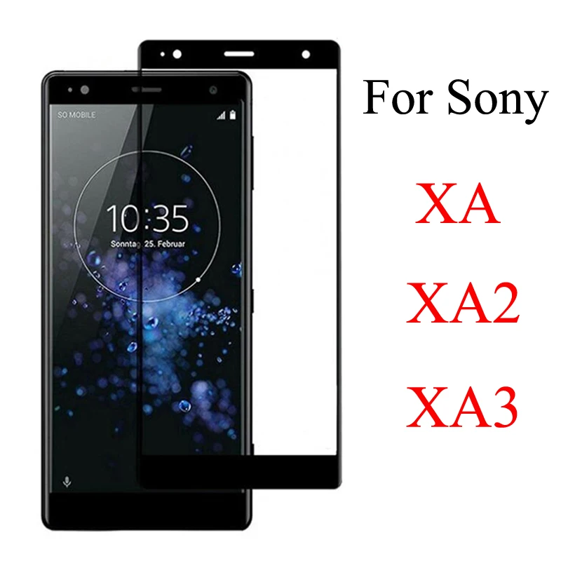 Защитное стекло для sony xa2 xa xa3 протектор экрана xperia x a 2 полное покрытие ax2 ax