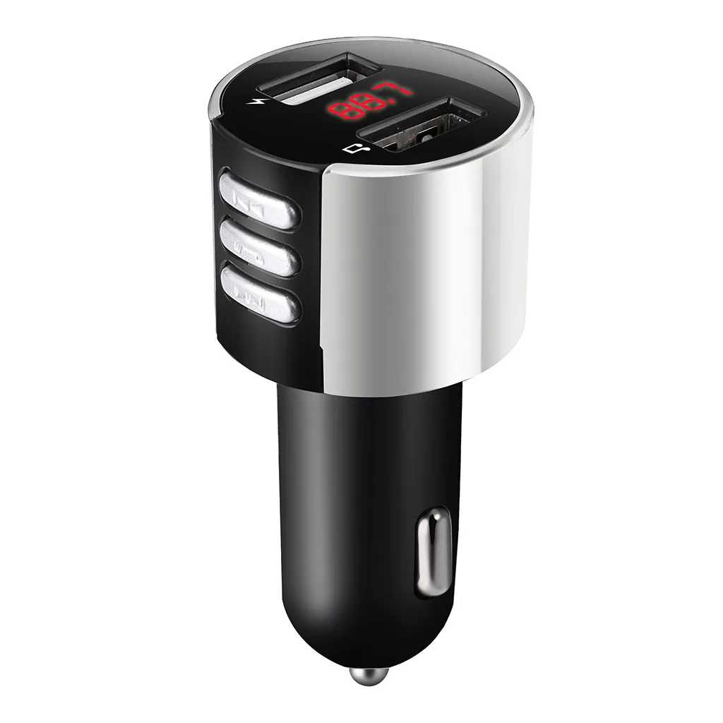 Быстрая зарядка 3 0 Автомобильный Bluetooth беспроводной fm передатчик с двумя usb