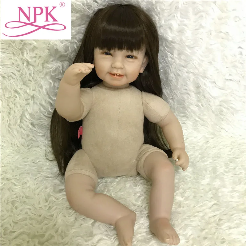 NPK 55 см 22 дюймов DIY Reborn кукла без одежды с мягкий хлопок тело Creatived Reborn Baby Doll игрушки для детей в качестве подарка на день рождения