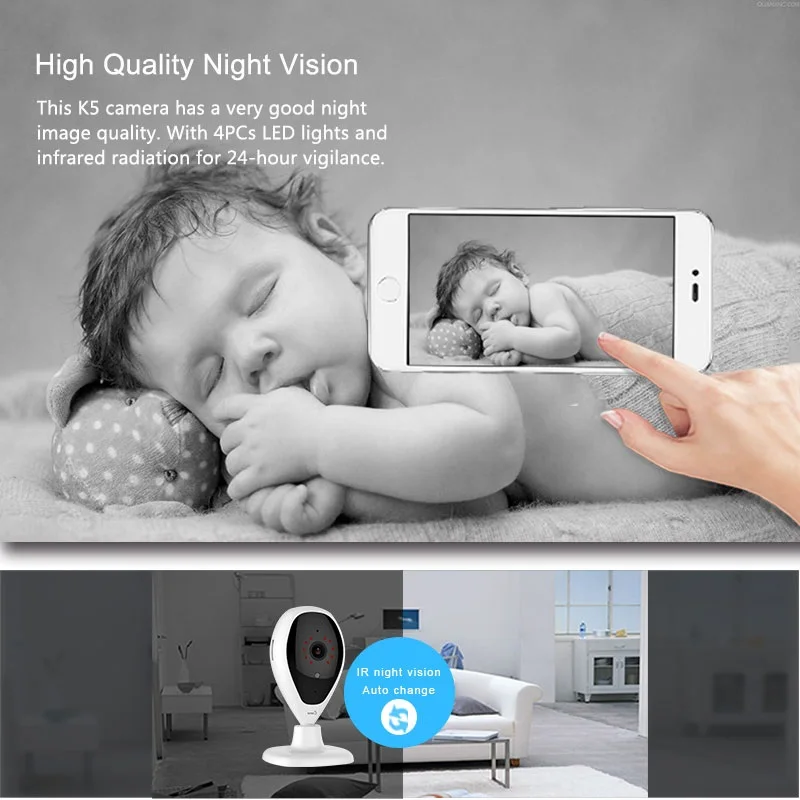 Мини-камера видеонаблюдения HD 1080P 2 МП с функцией ночного видения - купить по