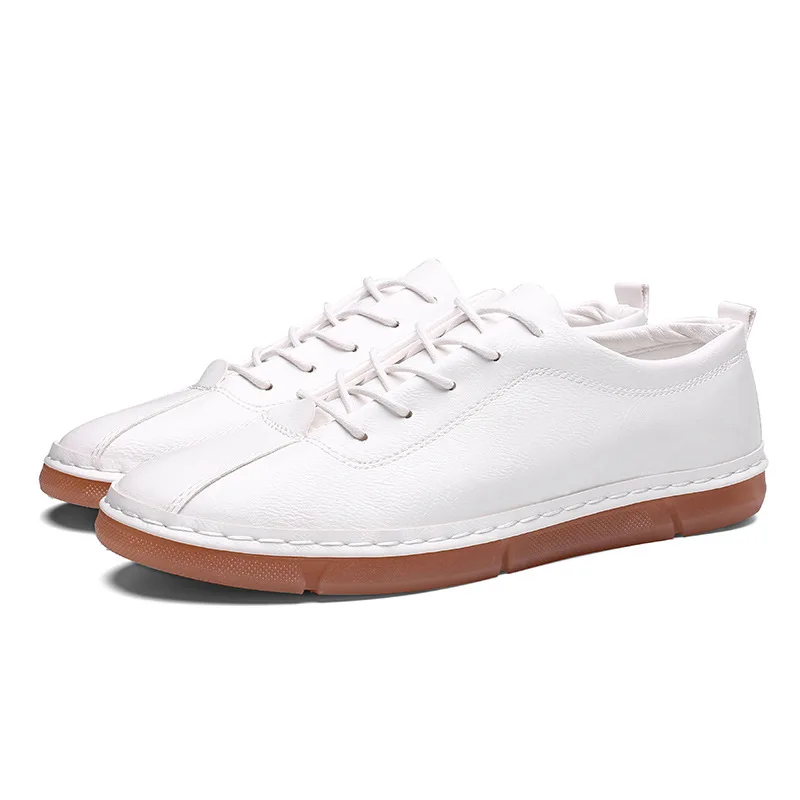 Spring and autumn men's leather shoes trend lazy casual fashion set foot business work light | Обувь