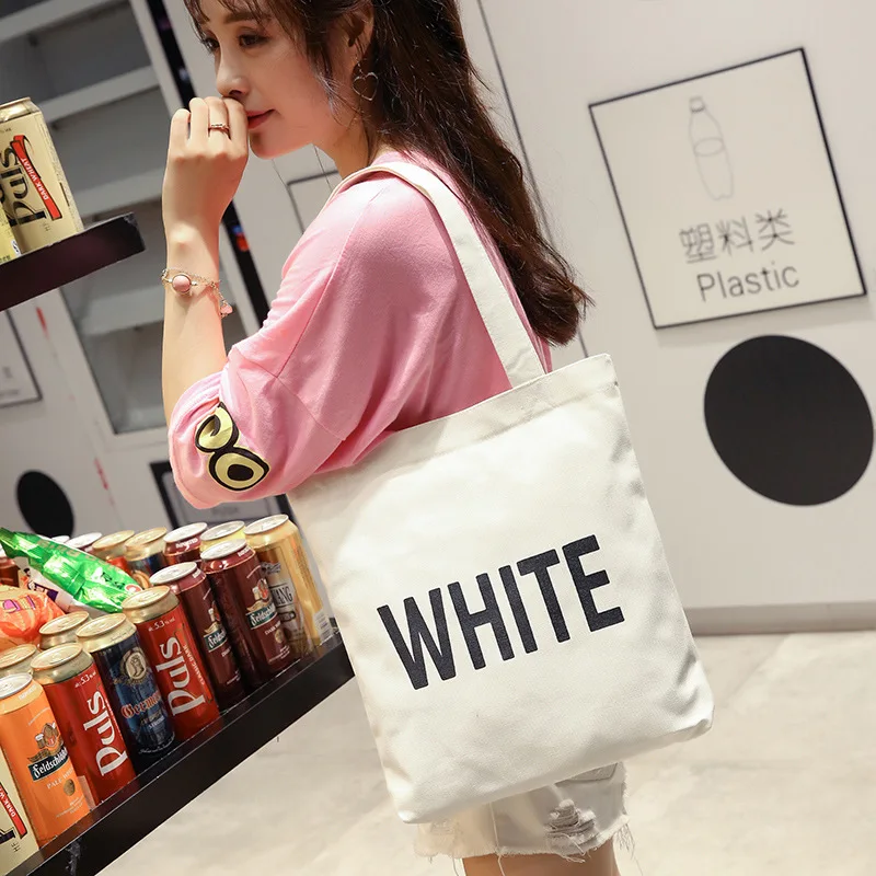 Youda 2019 Classic Simple Canvas Bag Literary Original Tote Letter Print Student Handbag Portable Large Capacity Shoulder Bags | Багаж и