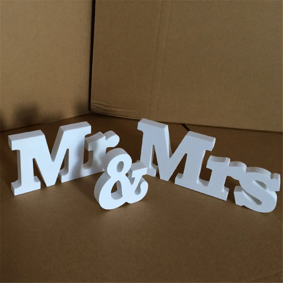 BHomify 3pcs/set Vintage Mr Mrs Letters for Wedding Decoration Table Sign Top Present Decor Valentine's Day | Дом и сад