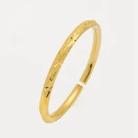 classic womens bangle yellow gold filled star carved fashion bangle gift