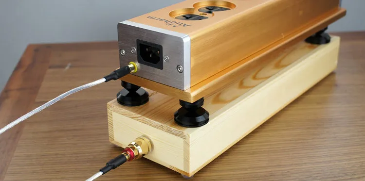 HIFI алюминий позолоченный фосфорная Медь США Стандартный распределитель питания 6 мест блок питания разъем