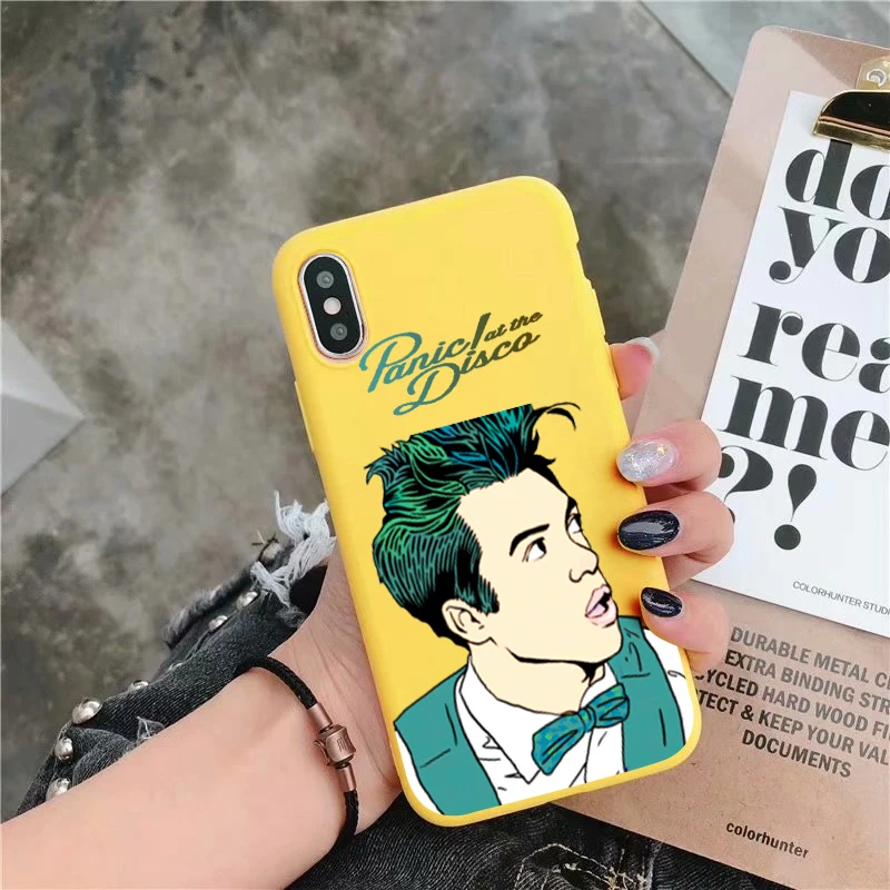 Y-5652 Panic at диско Мягкий силиконовый чехол конфетного цвета чехол для iPhone X XR XS MAX 6 7 8 plus 6s для Apple лучший дизайн корпуса - Цвет: Y-5652