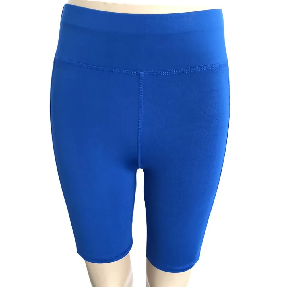5 colors Women's fashion High Waist Pockets Tummy Workout fitness Running Sports trouser shorts feminino black white | Женская