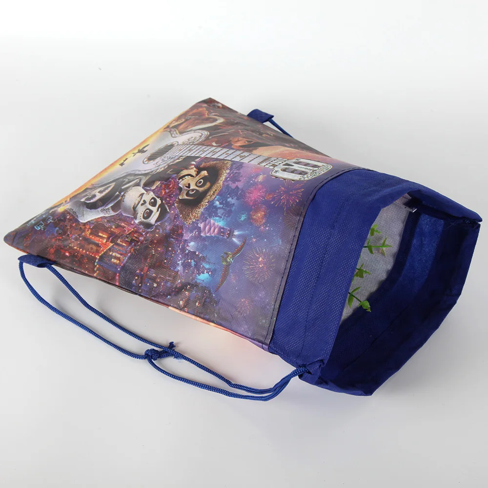 12 шт./лот Коко фильм мультфильм мешок из нетканого материала Drawstring рюкзак Детская